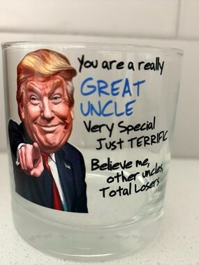 Novelty 'Great Uncle' Glass Coffee Mug - Clear